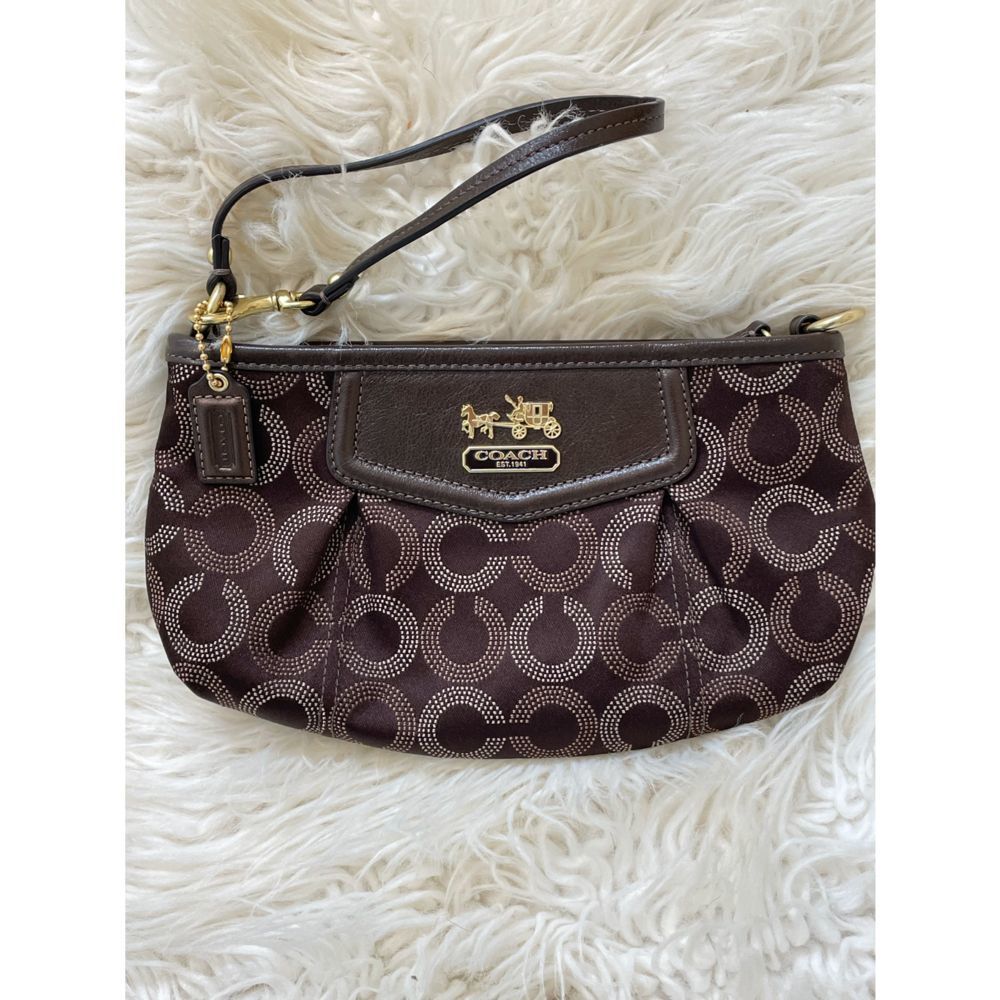 Coach Signature Collection Brown Wristlet